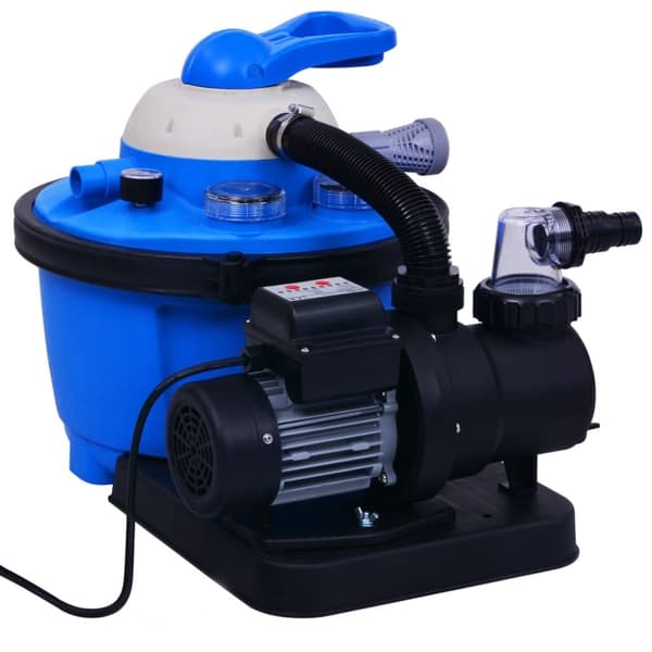 vidaXL sandfilterpumpe med timer 450 W 25 l