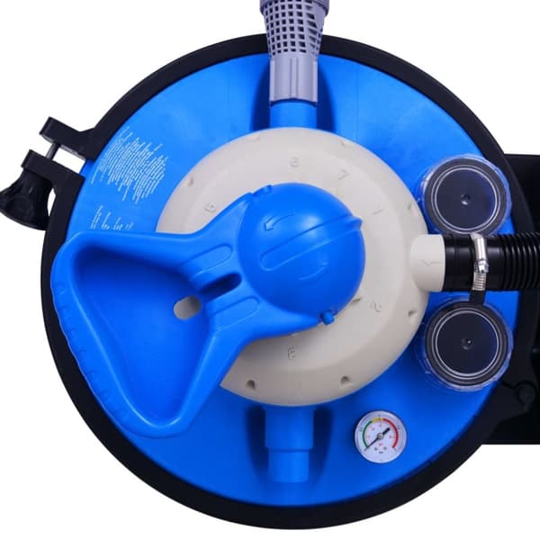 vidaXL sandfilterpumpe med timer 450 W 25 l