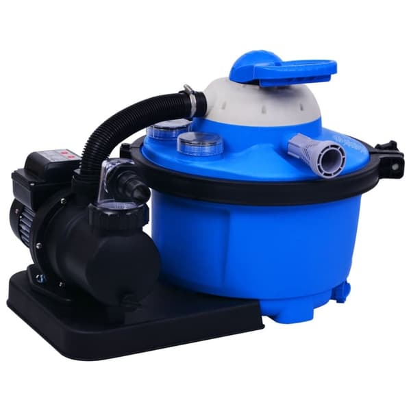 vidaXL sandfilterpumpe med timer 450 W 25 l