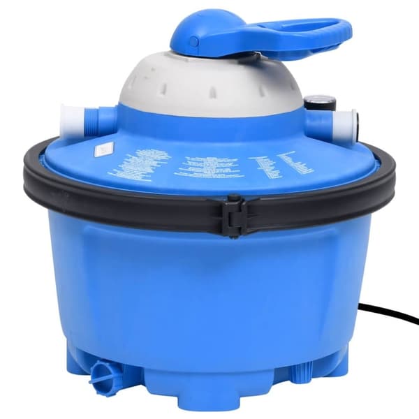 vidaXL Sandfilterpumpe blå og svart 385x620x432 mm 200 W 25 L