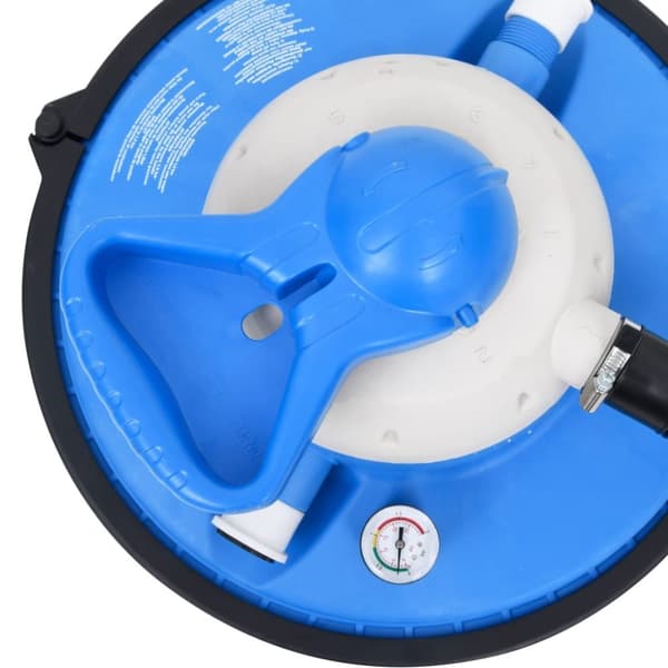 vidaXL Sandfilterpumpe blå og svart 385x620x432 mm 200 W 25 L