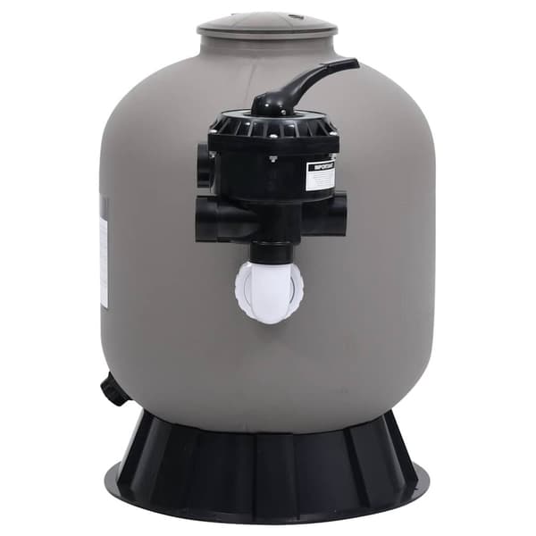 vidaXL Sandfilter med sidofäste 4-vägsventil grå