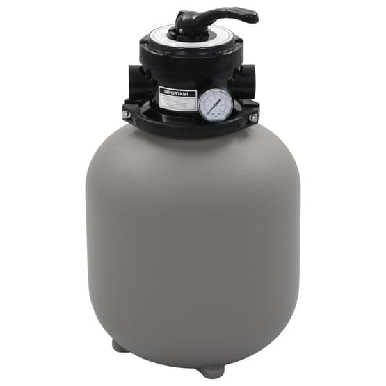 Sandfilter Med 4-Vägsventil Grå 350 Mm