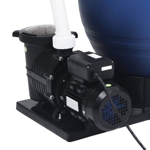 Medina sandfilter med 7-vejs ventil 1000 W pumpe blå og sort