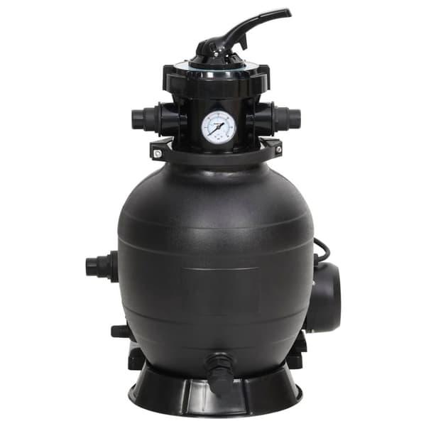 vidaXL Bassengsandfilter med forfilter svart