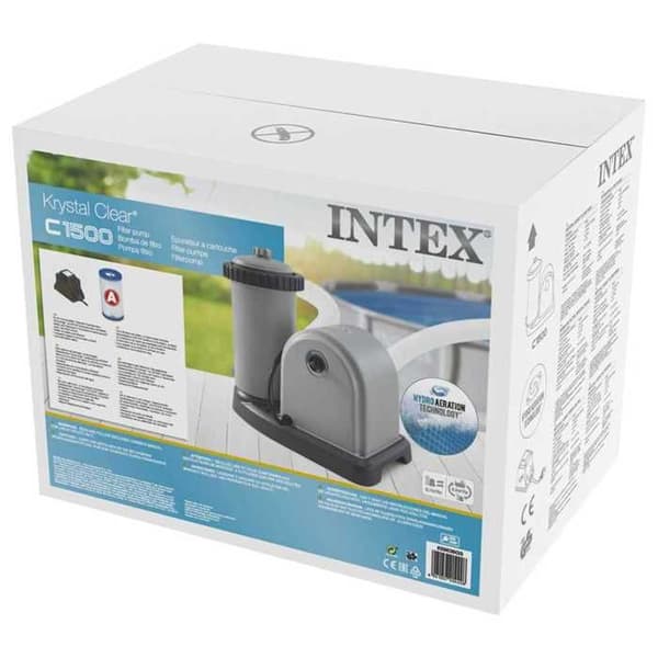 INTEX OPTIMO 636G patronfilter - Grå - Filterpump - Flöde 5678 liter/h