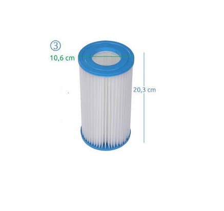Jilong-Avenli swimmingpoolfiltre - sæt med 4 dele - type 3 pumpe - op til 5678 liter i timen