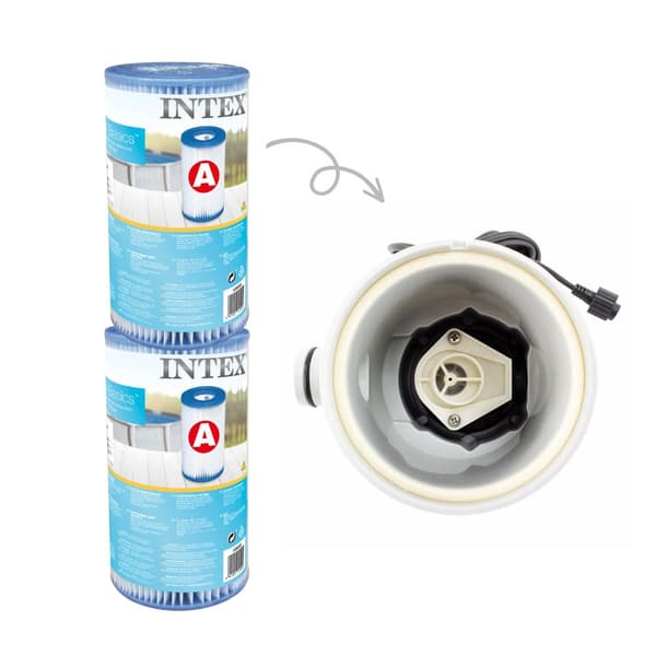 Intex - A-suodattimet - 2 kpl - Soveltuu suodatinpumppuun 28604GS/28638GS/28636GS & WAYS kuurausharja