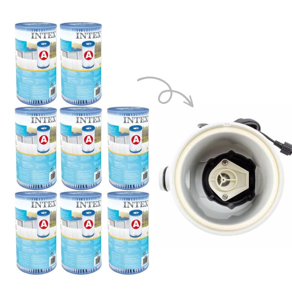 Intex - A-suodattimet - 8 kpl - Sopii suodatinpumppuun 28604GS/28638GS/28636GS & WAYS kuurausharja