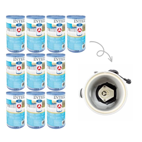 Intex - A-suodattimet - 10 kpl - Sopii suodatinpumppuun 28604GS/28638GS/28636GS & WAYS kuurausharja