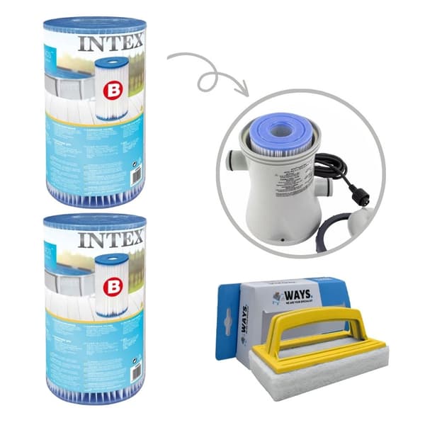 Filtre Type B - Intex - 2 stk - Velegnet til filterpumpe 28634GS & WAYS skrubbebørste