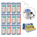 Pikkukuva 1 / 5: Bestway - Type II suodattimet sopivat suodatinpumpulle 58383 - 12 kpl & WAYS kuurausharja