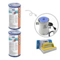 Pikkukuva 1 / 4: Bestway - Type IV suodattimet sopivat suodatinpumpulle 58391 - 2 kpl & WAYS kuurausharja