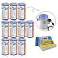 Pikkukuva 1 / 4: Bestway - Type IV suodattimet sopivat suodatinpumpulle 58391 - 10 kpl & WAYS kuurausharja