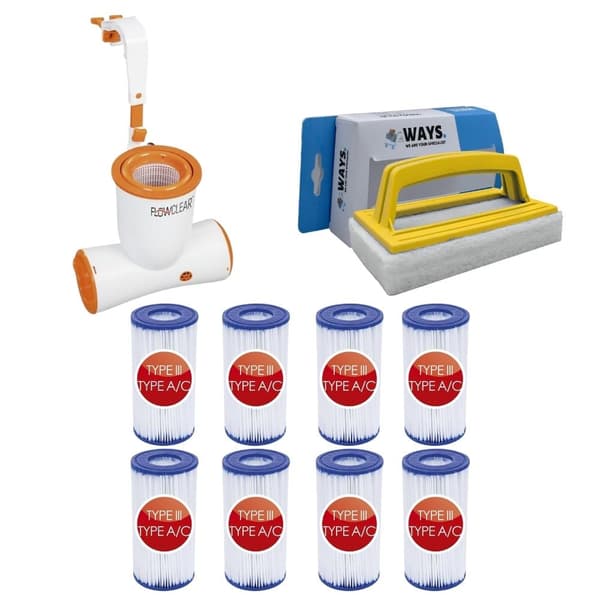 Bestway - Skimmer 2574 L/u & 8 filtre Type III &WAYS Scruborstel