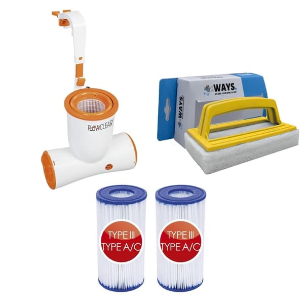 Bestway - Skimmer 3974 L/u & 2 filtre Type III &WAYS Scruborstel