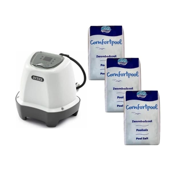Intex - Saltvandssystem 26662GS & Svømmebassin Salt 60 kg