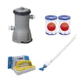 Pikkukuva 1 / 6: Bestway - Uima-altaan pölynimuri AquaCrawl ja suodatinpumppu 3028 l/h ja 2 suodatinta, tyyppi II & WAYS kuurausharja