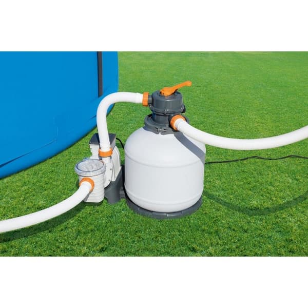 Bestway - Pool Støvsuger AquaCrawl & Sand Filter Pumpe 5678 L/h & Filter Bolde 500 g &WAYS skrubbebørste