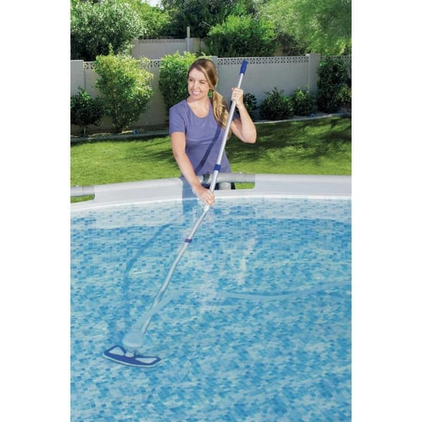 Bestway - Poolstøvsuger AquaClean & Sand filterpumpe 5678 L/h & Filterkugler 500 g &WAYS Skrubebørste