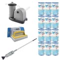 Pikkukuva 1 / 7: WAYS - Uima-altaan huolto - Uima-altaan pölynimuri ja suodatinpumppu 5678 l/h & 12 suodatinta tyyppi A & WAYS kuurausharja