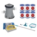 Pikkukuva 1 / 8: WAYS - Uima-altaan huolto - Huoltosarja ja suodatinpumppu 1249 l/h & 6 suodatinta Tyyppi I & WAYS kuurausharja