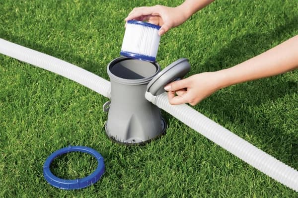 Bestway - svømmebassinpumpe - med filter - 2006 liter/time - grå