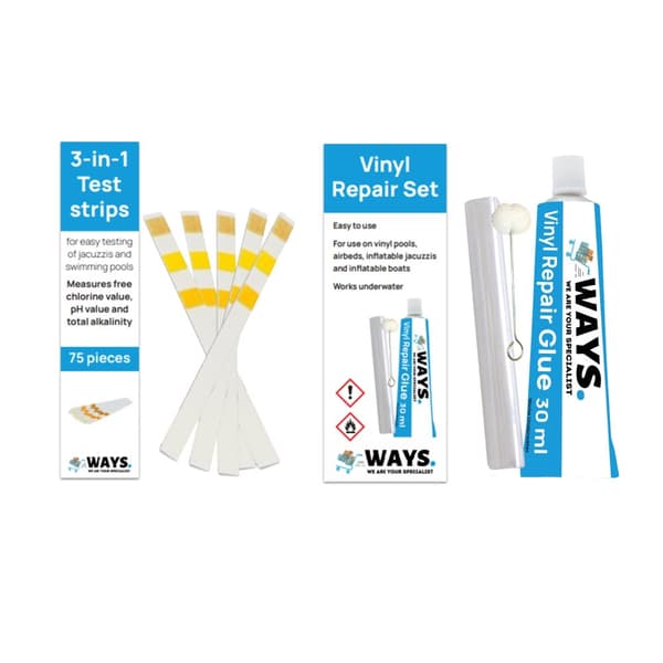 Swimming Pool Salt Polish - Velegnet til saltvandssystem - 45 kg & WAYS skrubbebørste