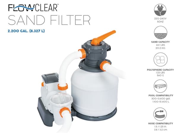 Bestway Flowclear - sandfilterpump - 8327 l/h - 280W