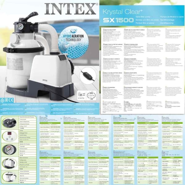 INTEX Krystal Clear sandfilterpumpe 4,5 m³/t 26644GS