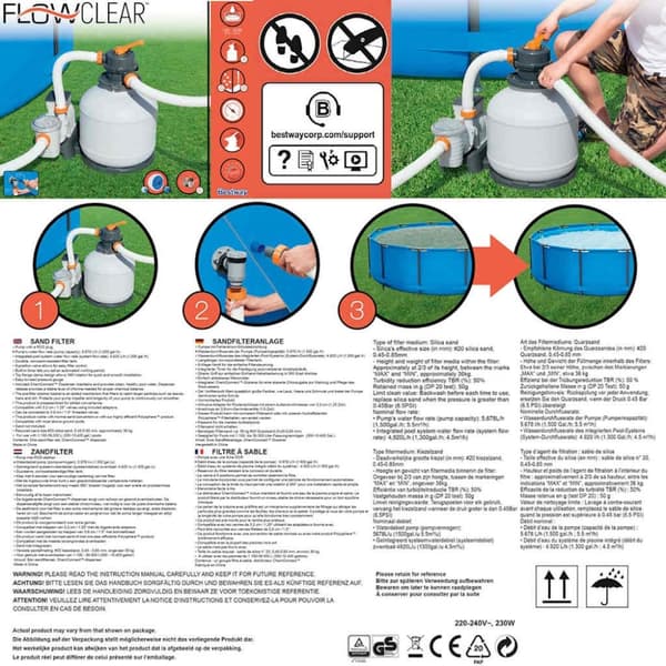 Bestway Flowclear Sandfilterpumpe 5678 L/t