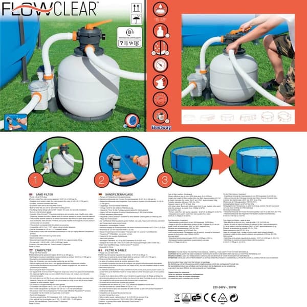 Bestway sandfilterpumpe Flowclear 8327 l/t.