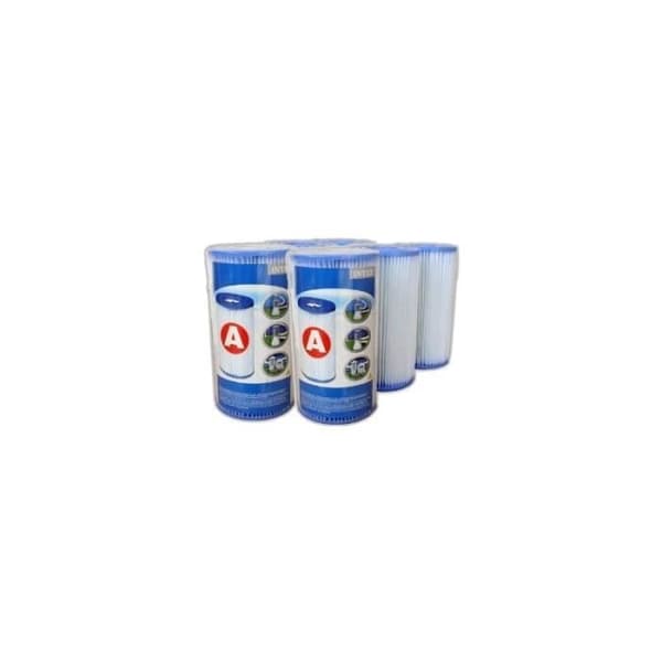 Filterpatroner för pool - INTEX - Paket med 6 - Typ A - 10,9 cm x 20,2 cm - Patronfilter
