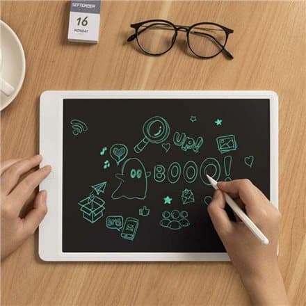 Xiaomi | Mi LCD Writing Tablet | 13.5 " | LCD | Black Board/Green Font | It has no memory - you write one page, then delete it completely with one but