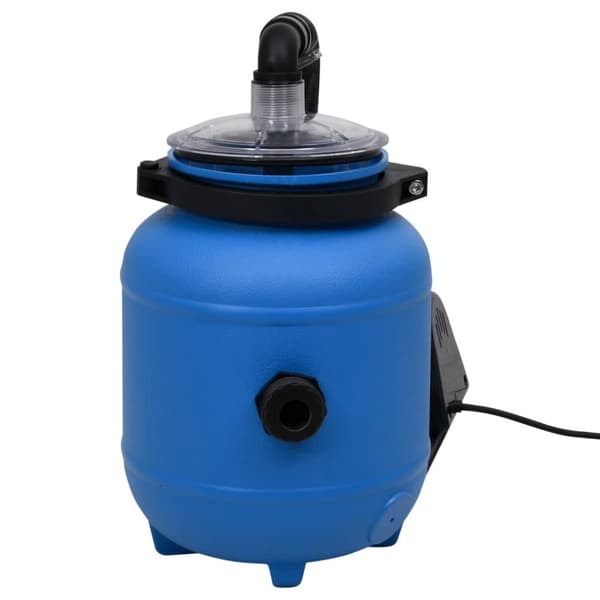 Poolfilterpump svart och blå 4 m³/tim