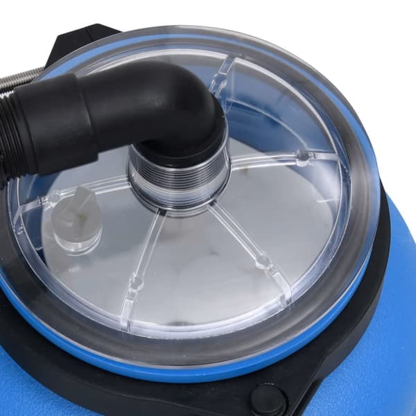 Poolfilterpump svart och blå 4 m³/tim