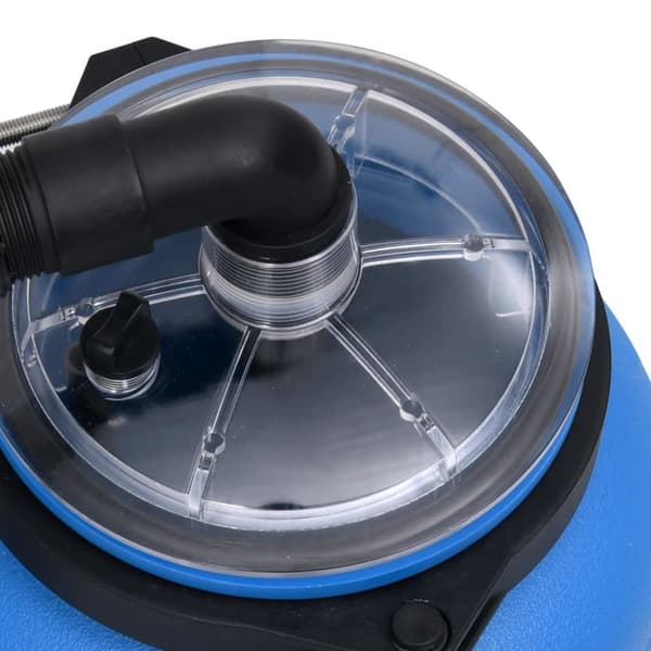 Poolfilterpump svart och blå 4 m³/tim