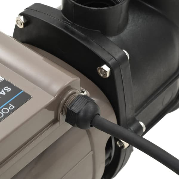 poolpumpe med timer 0,25 HK 8000 l/t. sort