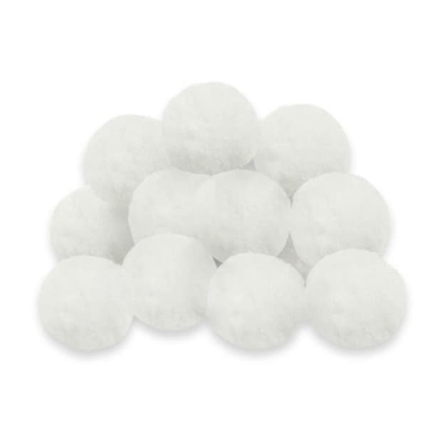 XMTECH poolfilterkulor 1400 g 50mm filterkulor Alternativ för 50 kg filtersand, vit