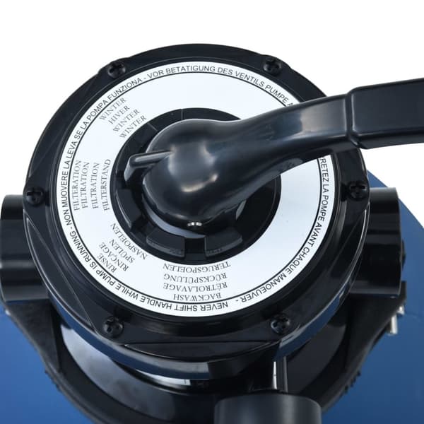 vidaXL sandfilter til pool ventil med 4 indstillinger 300 mm blå -  Pool & spa – filtre
