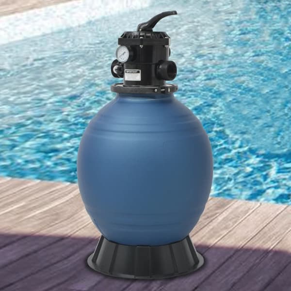 vidaXL Sandfilter och 6-vägsventil blå 460 mm -  Pool- & spafilter