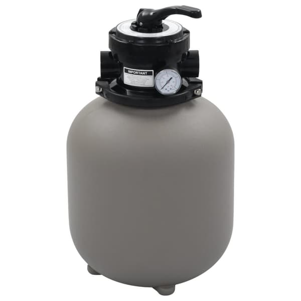 vidaXL Sandfilter med 4-vägsventil grå 350 mm -  Pool- & spafilter