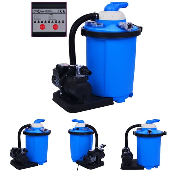 The Living Store sandfilterpumpe med timer 550 W 50 l -  Pool & spa – filtre