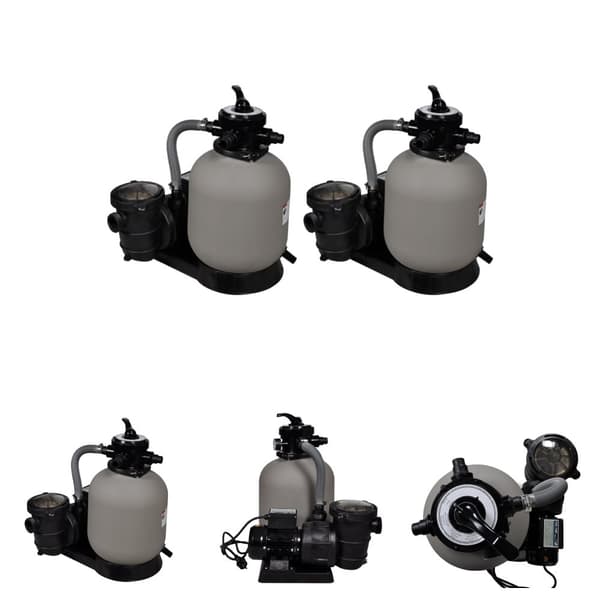 The Living Store sandfilterpumper 2 stk. 600 W 17000 l/t -  Pool & spa – filtre