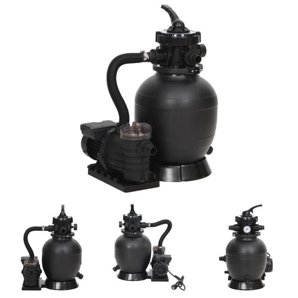 The Living Store sandfilter til pool med forfilter sort -  Pool & spa – filtre