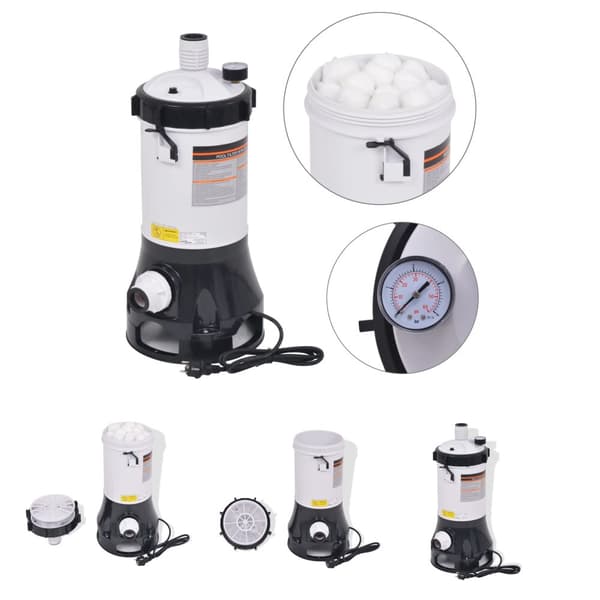 The Living Store Filterpump för Intex Bestway-pooler 185 W 4,4 m³/tim -  Pool- & spafilter
