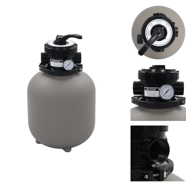 Pool & spa – filtre - Living sandfilter til pool multiventil med 4 indstillinger grå 350 mm