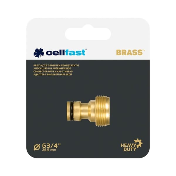 Letkuliitin Cellfast 3/4" Messinki Hana Sisäpuoli