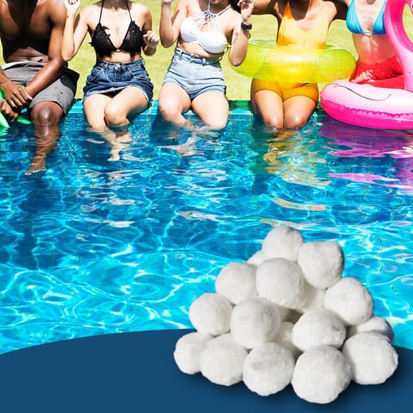Poolfilterkulor, 1400g, Vit, Oskar Store