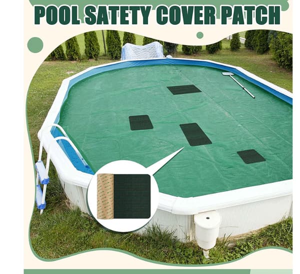 INF Pool Cover Patch, Heavy Duty Reparasjon Patch for over bakken og inground basseng 0